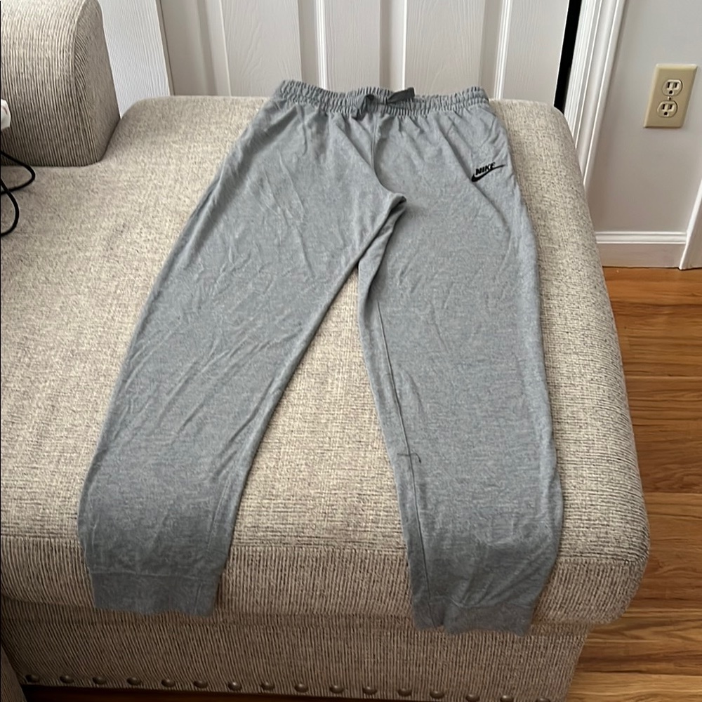 Nike Gray Athletic Joggers with Elastic Cuffs